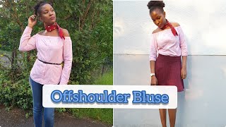 DIY Schulterfreie Bluse Upcycling [upl. by Annadiana538]