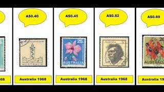 Queen Elizabeth II Australia  1968 stamp values [upl. by Moreen328]