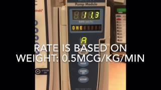 Alaris pump  Milrinone education video [upl. by Annayt792]