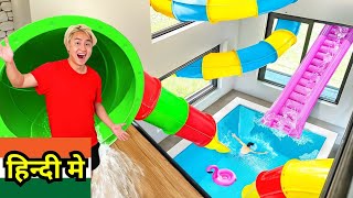 Zhong Turned His House Into a Waterpark  Zhong Hindi Secret Room Challenge [upl. by Nodrog]