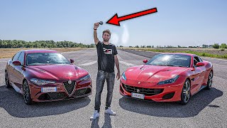 Ferrari Portofino VS Alfa Romeo Giulia tuned THIS IS A REVOLUTION [upl. by Wenoa]