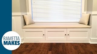 How to Build a Window Banquette with Leather Seat  DIY [upl. by Donatelli]