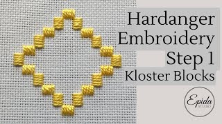 Hardanger Embroidery Tutorial part 1  Kloster Blocks [upl. by Lednahs122]