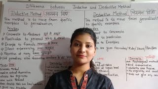 Inductive and Deductive method  DIFFERENCE  आगमन और निगमन विधि में अंतर। [upl. by Robin]