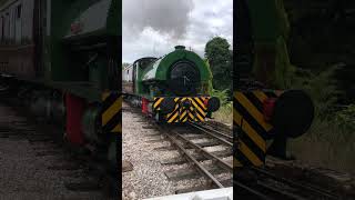 Bagnall 2623 Hawarden arrives at Caverswall train railways steamtrain [upl. by Corella116]