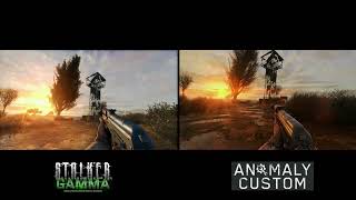 STALKER Anomaly GAMMA vs Custom graphics comparison [upl. by Mikes717]