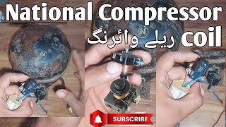 National compressor coil type relay connection wiring with capacitor [upl. by Aria555]