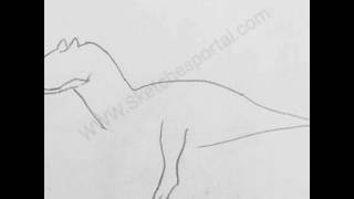 How to Draw a Allosaurus In 8 Steps [upl. by Ahsym]