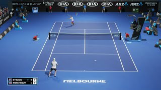 AO Tennis 2  Nick Kyrgios vs Karen Khachanov PS4 Gameplay [upl. by Gapin]