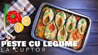 Peste cu legume la cuptor  Somon cu legume [upl. by Herra]