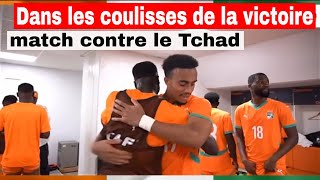 Dans les Coulisses de la Victoire Contre Le Tchad à Abidjan  Eliminatoires CAN Maroc 2025 6e j [upl. by Clark]