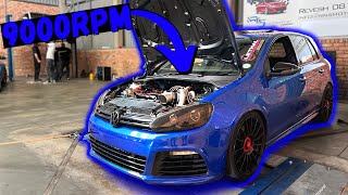 Worlds FASTEST Golf MK 6R hits the Dyno 😱😱😱 9000RPM [upl. by Kcirederf]