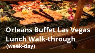 The Orleans Buffet in Vegas Cheap Vegas Buffets Lunch WalkThrough [upl. by Goodman]