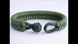 How to Make a Fishtail Knot and Loop Paracord Survival Bracelet quotClean Wayquot [upl. by Yxel735]