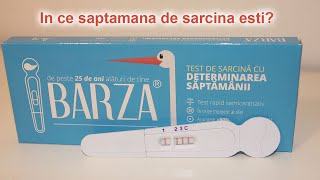 Sarcina pe saptamani  Test de sarcina cu determinarea saptamanii  Barza [upl. by Namharludba]