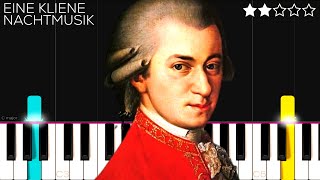 Mozart  Eine kleine Nachtmusik  EASY Piano Tutorial [upl. by Anit]