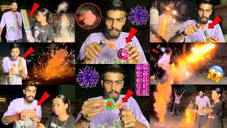 New 2024 Crackers Testing  Rockets SkyShots Anaar Atom Bomb Bullet Patakha Diwali Fireworks [upl. by Aseeral]