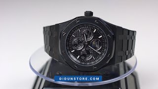 Didun Design  Perpetual Calender Black  Didun Watch Lookvideo [upl. by Akinnej]