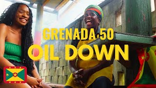 HOW TO MAKE GRENADAS NATIONAL DISH  OILDOWN FOR 50TH INDEPEDENCE grenada [upl. by Ayrad379]