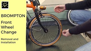 Brompton front wheel removal and installation [upl. by Mcgill]