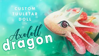 Axolotl Dragon HYBRID • Churro • Dragetarr BJD Dragon OOAK Custom Doll [upl. by Eynaffit]