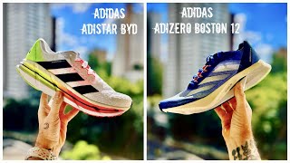 REVIEW ESPECIAL ADIDAS ADISTAR BYD VS ADIDAS ADIZERO BOSTON 12 [upl. by Evie461]