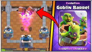 BEST GOBLIN BARREL EVOLUTION DECK  CLASH ROYALE  LOGBAIT IS BACK [upl. by Lattie640]