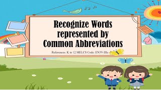 Recognize Words Represented by Common Abbreviations  Grade 3 [upl. by Brnaba177]