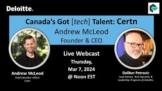 Conversation with Andrew McLeod cofounder and CEO of Certn [upl. by Neram]