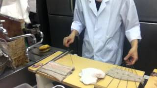 part 4 Grilling and applying sauce Japanese giant ウナギ unagi eel preparation [upl. by Mcferren]