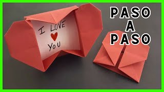 Cómo hacer SOBRES de papel sin pegamento★ Origami★Sobres para cartas  PapelyManualidades [upl. by Celeski]