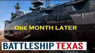 Battleship Texas USS Texas BB35 After One Month In Gulf Copper DryDock Before and After [upl. by Claresta]