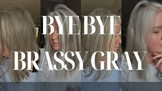 Brassy yellow gray hair TRY THIS [upl. by Ballou]