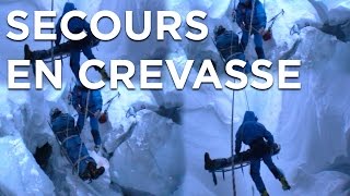 Secours en montagne Crevasse dans la Vallée Blanche Chamonix MontBlanc Emmanuel Cauchy PGHM [upl. by Shipman603]