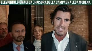 Elezioni regionali Lega Modena chiude con Cantalamessa eventi in centro a Modena con i candidati [upl. by Doris]