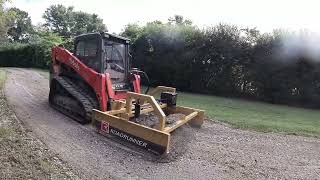 Roadrunner Grader Skid Steer fixing a gravel driveway [upl. by Page]