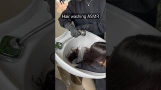 Shampooing hair ASMR asmr shampoo hairwashing scalpmassage [upl. by Kcirej]