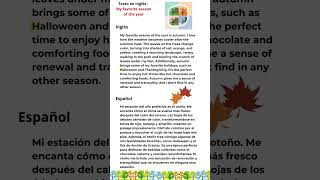 🍂 Lectura en Inglés My Favorite Season of the Year  Mejora tu Comprensión con esta Lectura☀️ [upl. by Behah326]