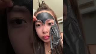 Charcoal Mask Peel Hits Different 🤍 skincare skincareroutine peeloffmasks grwm skincaretips [upl. by Onailimixam465]