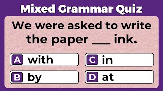 Mixed English Grammar Quiz 97 WILL FAIL THIS QUIZ CAN YOU SCORE 2020 [upl. by Deenya995]