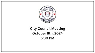 Hartsville City Council Meeting  October 8th 2024 [upl. by Shadow819]