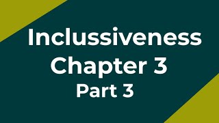 Inclusiveness Chapter 3 part 3 For Freshman Students [upl. by Torras383]