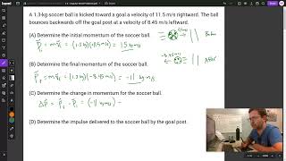 Momentum and Impulse Problems  Example 1 74C [upl. by Drofnelg364]