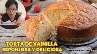 TORTA DE VAINILLA Muy EsponjosaReceta Facil [upl. by Ylloh]