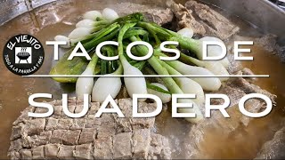 Cómo hacer tacos de SUADERO  El Viejito todo a la parrilla y más [upl. by Munson]