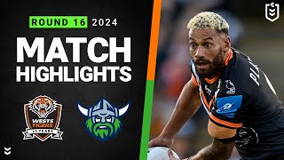 NRL 2024  Wests Tigers v Raiders  Match Highlights [upl. by Assilav592]