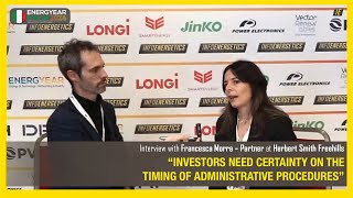 Main Challenges for Renewable Investors in Italy 🎬 Interview with HSF [upl. by Airotcivairam978]