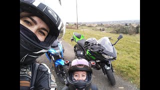 BALADE ENTRE FILLES 💖 NINJA 400 x GSXS125 [upl. by Anot]