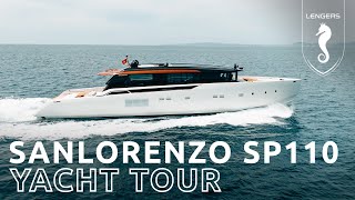 NEW Sanlorenzo SP110 motor yacht for sale  Walkthrough tour  Lengers Yachts [upl. by Deroo]