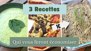 3 recettes végétales et économiques Terrine de lentilles Pizza wrap amp Gaspacho de courgettes [upl. by Knight]